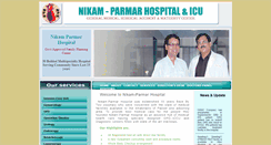 Desktop Screenshot of nikamparmarhospital.co.in