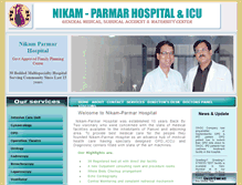 Tablet Screenshot of nikamparmarhospital.co.in